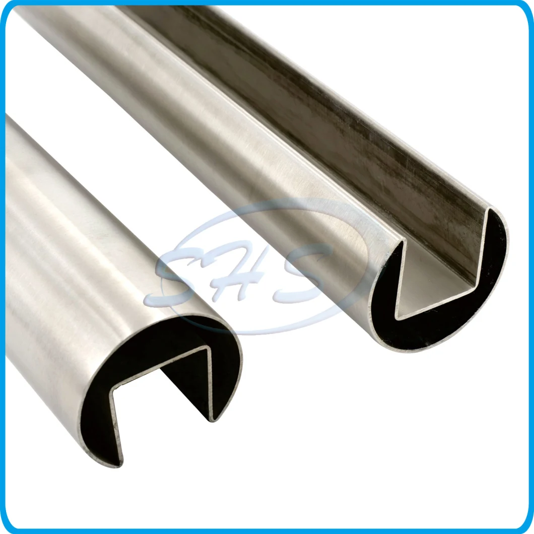 Stainless Steel Round Single Slotted Pipes (Tubes) for Handrail
