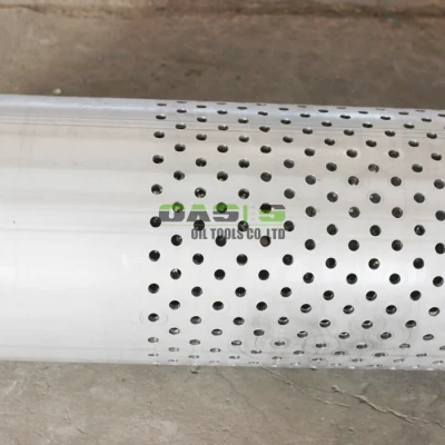 Tubo perfurado para drenagem/revestimento de poço perfurado/fluxo através de tubo perfurado