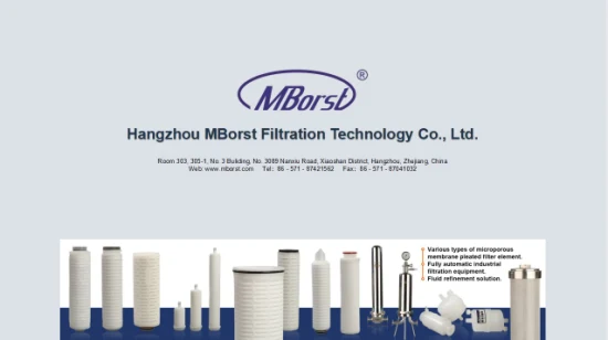 Cartucho de filtro de água plissado PP de alto desempenho RO Micron Membrane Filtros purificadores de água/ar/óleo para tratamento de água industrial Caixa de filtro de água